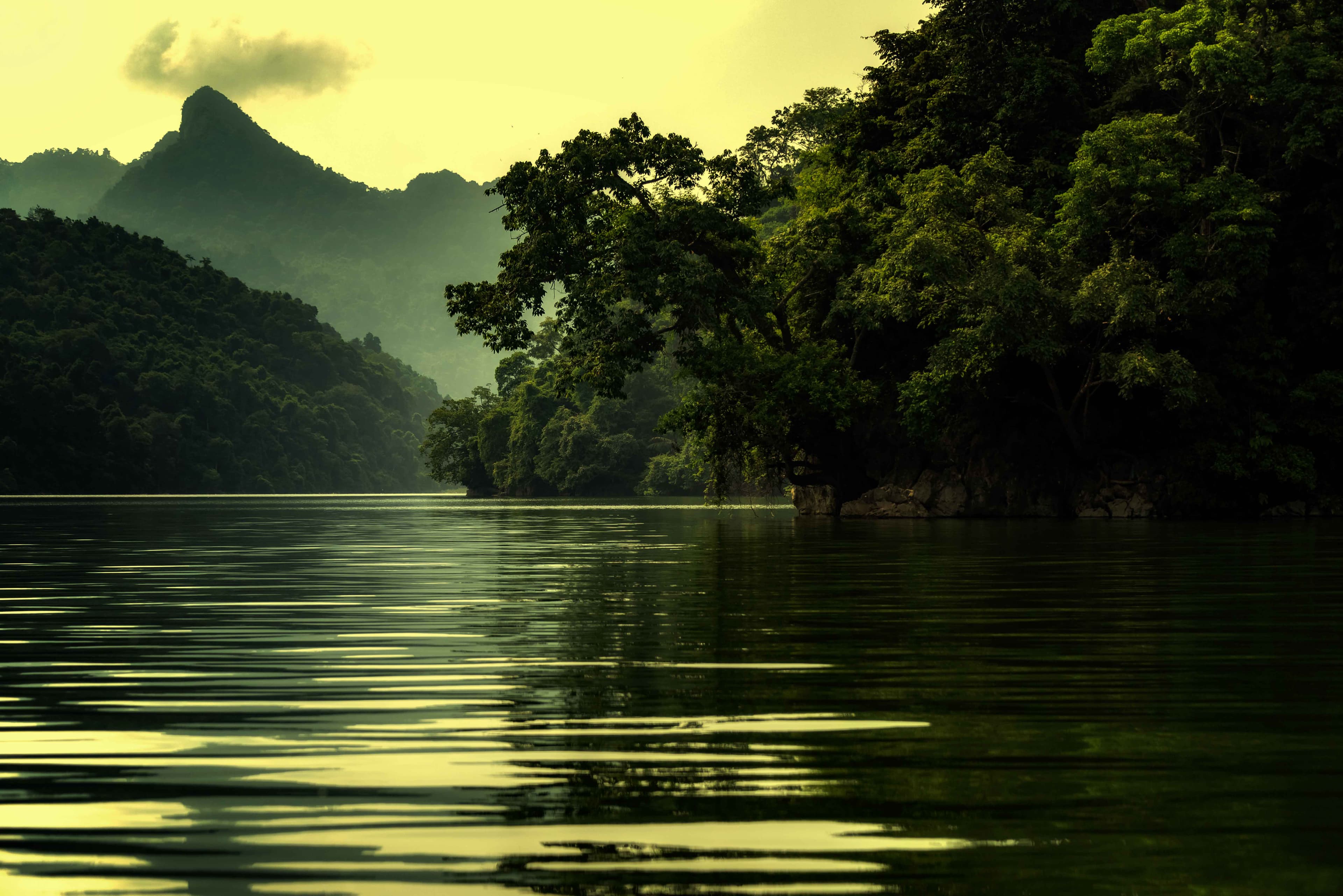 Ba Be Lake in the morning, Bac Kan, Vietnam