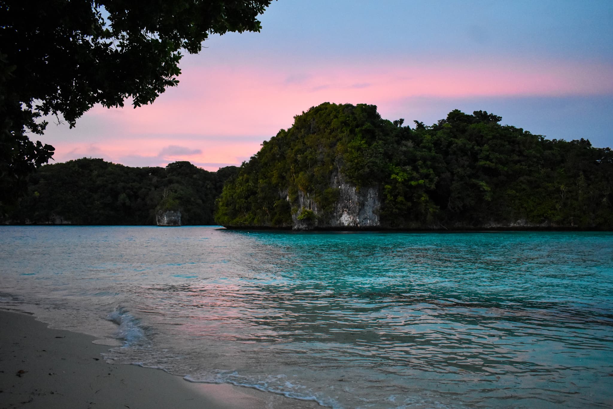 Sunset At Palau Rock Islands